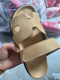 2025 Summer New Thick Bottom Cool Slippers Large-Size Magic Sticker Outside Wearing Casual Women's Shoes HZ0115