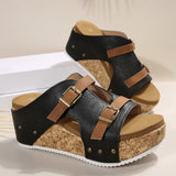 Large-Size Thick Bottom Slope With One Word With Slippers 2025 Summer New Buckle With Light Soaked Beach Toe Women's Shoes HZ0115