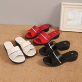 Large-Size Thick-Bottomed Toe Slippere Female Slope And Cold Slippers HZ0115