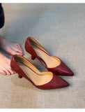 French Shallow Single Shoes 2025 Summer New Temperament In The Empty Tip Of The Retro Pedal High Heels Woman HZ0115
