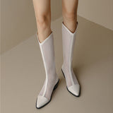 2025 New Spring And Summer Long Boots And Net Boots Empty Cool Boots Summer Breathable Mesh Yarn Long Boots HZ0115