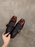 Flat Bottom Mary Jane Black Single Shoes Women's Shoes 2025 New French Red Evening Wind Gentle Mary Jane Shoes HZ0115