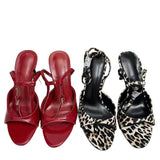 ZA Home 2025 Leopard High Heels Women With Fine Heel Temperament Beautiful Sister Sexy Fashion Sandals HZ0115