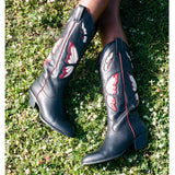 202534-43 Large-Size Coarse And High-Sleeve Sleeve Butterfly Western Cowboy Boots X442 HZ0115