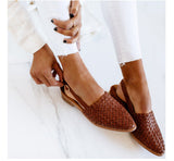 Xiyin 2025 Summer New 40-43 Pointed Bun Buckle With Flat Sandals Female 0102 Sandals HZ0115