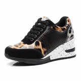 Casual Slope Heels 2025 Autumn And Winter Thick Soles Thick-Soled Shoes Round Head Cross-Lace Casual Shoes HZ0115