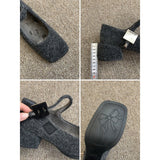 Grey Mary Jane Hairy Shoes Women's Winter Wearing New French Vintage Vintage Coarse Heel Women's Tuff High Heels HZ0115