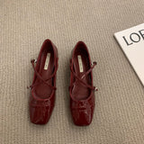 Coarse-Heeled Silver Mary Jane Head Single Shoes Women's Shoes 2025 New Spring Evening Gentle Flat Bottom Shoes HZ0115
