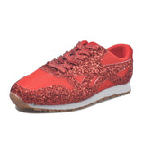 Large-Size Women's Shoes Casual Sneakers Women's New Autumn 2025 New Glided Loose Cakes With Breathable Water Drill Singles Shoes For Women HZ0115