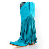 Autumn And Winter New Retro Handmade Shoes Coarse High Heel Mid-Heeled Boots PU Pointed Large Yard Flow Su Boots HZ0115