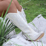 The New Spring 2025 New Products Comfortable Coarse And Water Drill Decorated High Boots 40-43Boots HZ0115