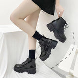 2025 Autumn And Winter New British Wind Martin Boots Female Students Korean Version Of The Short Boots Wearing Thick Skin Boots HZ0115