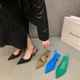 French High-Heeled Black Bag Head Sandals Fairy Shoes 2025 Spring And Summer Small High-End Feelds Of The Front Of The Steeple Single Shoe HZ0115