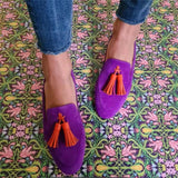 Spring And Autumn 2025 New Flat Bottom Round Head 40-43 Shallow Mouth Su Casual Single Shoe Woman HZ0115