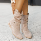 Autumn And Winter New Products 2025 Low And 40-43 Low Heel Velvet Low-Tide Women Boots Boots HZ0115