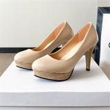 2025 Spring And Autumn New Large-Size Round Head Thin And Fashionable Shallow Foot Single Shoes Women HZ0115