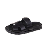 2025 Summer New Thick Bottom Cool Slippers Large-Size Magic Sticker Outside Wearing Casual Women's Shoes HZ0115