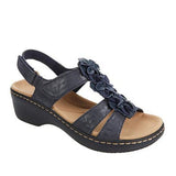 2026 Summer Sandals New Hollow Slope And Fish Mouth Flowers Leisure Comfortable Sandals Women Large Size HZ0115