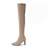 High-Heeling Boots Women 2025 New Thin Boots Thick And Knee Long Boots Show Thin Small High-Clinity Elastic Boots HZ0115