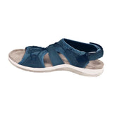 2025 New Roman Slope Heel Sandals Round Head Magic Stick Retro Large-Size Beach Solid Sandals Women HZ0115