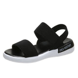 Sports Sandals Women's Elastic Tight 2025 Summer New Students Wear Fairy Wind Roman Beach Women's Shoes Outside The Flat HZ0115
