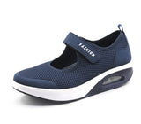 Large-Size Single-Shoe Women 2025 New Air Cushion Low-Top Magic Sticker Light Single-Shoe Solid-Color Mesh Women's Shoes HZ0115