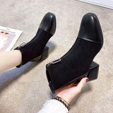 Martin Boots Women's 2025 Autumn British Style And Middle And Thin Boots Retro Short Boots Before The Zipper Boots Children Thin HZ0115