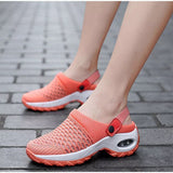 Large-Size Lady Summer Hanb Yarn Cloth Cloth Slippers Rock Mother Half-Storage Sandals Two Sides Wear HZ0115