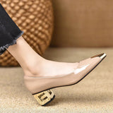 French Patent Leather Metal Pointed Single Shoes 2025 New Shallow Commute Fashion Famous Wind Heel Heel Shoes HZ0115