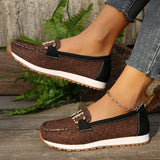 Thick-Bottomed Casual Sneakers Casual Ladies Metal Chain 2025 Summer New Large-Size Single Shoes HZ0115