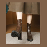 Sharp-Headed Short Boots Women This Year Popular New Thick And High-Heeling Small Man Height French Thin Boots Elastic Martin Boots HZ0115