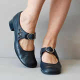 Spring 2025 Spring New Low Heel Buckle With Shallow-Mouth Single Shoe Size 40-43 Single Shoes HZ0115