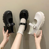 Single-Shoe Women's 2025 New Mary Jane Women's Shoes Thick Heel Thick-Soled JK Uniform Single-Shoe High-Heeled Women's Retro English Style HZ0115