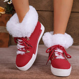 2025 Winter Short-Singue Long-Haired Snow Boots Large-Size Edge Plus Velvet Martin Boots HZ0115