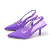 Large-Size High-Heeled Sandals Baotou Behind The Empty Stumbling Stumbling New Shallow Tip Single-Shoe Fine Heel High Heels HZ0115