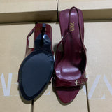 ZA2025 New Spring Tip-Tape Thin High Heels Wine Red Elegant Belt Buckle With High Heels HZ0115