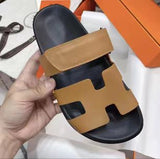 2025 Summer New Thick Bottom Cool Slippers Large-Size Magic Sticker Outside Wearing Casual Women's Shoes HZ0115