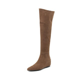 Wasteland Wind Retro Knee Long-Tice Boots Women 2025 Autumn And Winter New Fashion Thin Sharp Head Inside The Raised Boots HZ0115