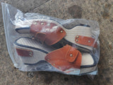 Large-Size Slopes And Thick-Soled Metal Buckles Rivets A Word Sandals Summer Beach Women's Shoes HZ0115