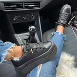 Summer New Large-Size Single-Shoe Women's Round Head Thick Sole Casual Sticky Shoes Single Shoes HZ0115