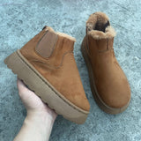 Mid-Winter 2025 New Women's Thick Snow Boots Inside Plus Velvet Round Head Cotton Boots HZ0115
