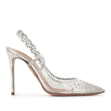 Transparent Crystal Baotou Sandals Women's Fine Heeled In The Summer Of 2025 New Water Drill Tip Light-Mouthed High-Heeled Shoes HZ0115