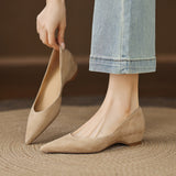Great Look ~ Sharp-Headed Shallow Single-Shoe Women 2025 New Simple Match-Up Height Shoes HZ0115