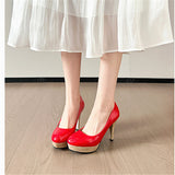 2025 Spring And Autumn New Large-Size Round Head Thin And Fashionable Shallow Foot Single Shoes Women HZ0115