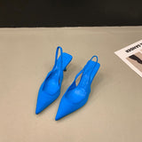 French High-Heeled Black Bag Head Sandals Fairy Shoes 2025 Spring And Summer Small High-End Feelds Of The Front Of The Steeple Single Shoe HZ0115