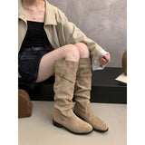 Tuff Skinny Skin Boots Kinca Color Pile Knight Boots Women 2025 New Autumn And Winter Slim High Barrel Thick And Long Boots HZ0115