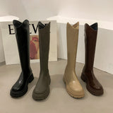 White Chelsea Boots Long Barrel Knight Boots 2025 New Martin Boots Autumn Winter Women's Shoes High-Heeled Long Boots HZ0115