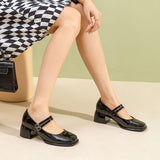 French High-Heeled Mary Treasure Shoes 2025 Spring And Summer New Retro Thick Heel JK Single Shoes Fairy Fashion High Heels HZ0115