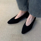 Commuting Scrub Skin Simple One Foot Pedal Single Shoes Women's Shallow Head Retro Coarse Granny Shoes HZ0115