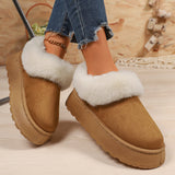 Low Help Plus Thick Thick Snow Boots 2025 New One-Legged Pedal Wool Shoes Winter Boots Cotton Shoes HZ0115